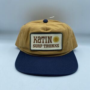 Katin Surf Trunks Hat Snapback Adjustable Brown Blue Cap Surf Outdoor Logo NWT